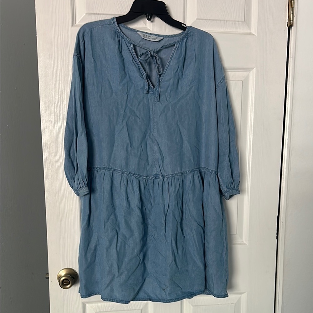 Primark Cares Light Blue Tie-Front dress